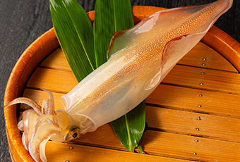 Raw squid cuisine