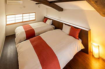 日本の伝統色に反映した枕やベットカバー